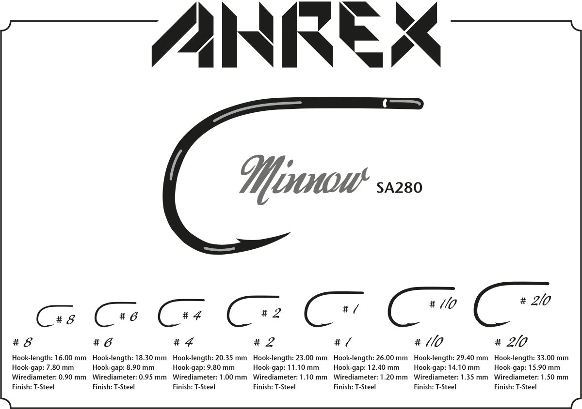 Ahrex SALTWATER RANGE SA280 Minnow Hook – Beast Brushes Inc