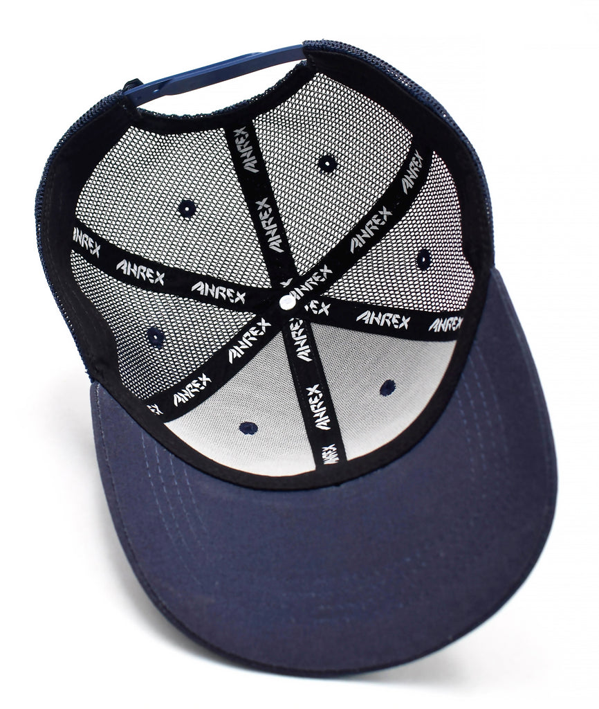 Ahrex Leather Patch Trucker Cap Navy Inner View