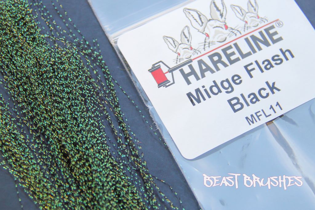 Hareline Midge Flash for shrimp, crab, baitfish and popper flies.