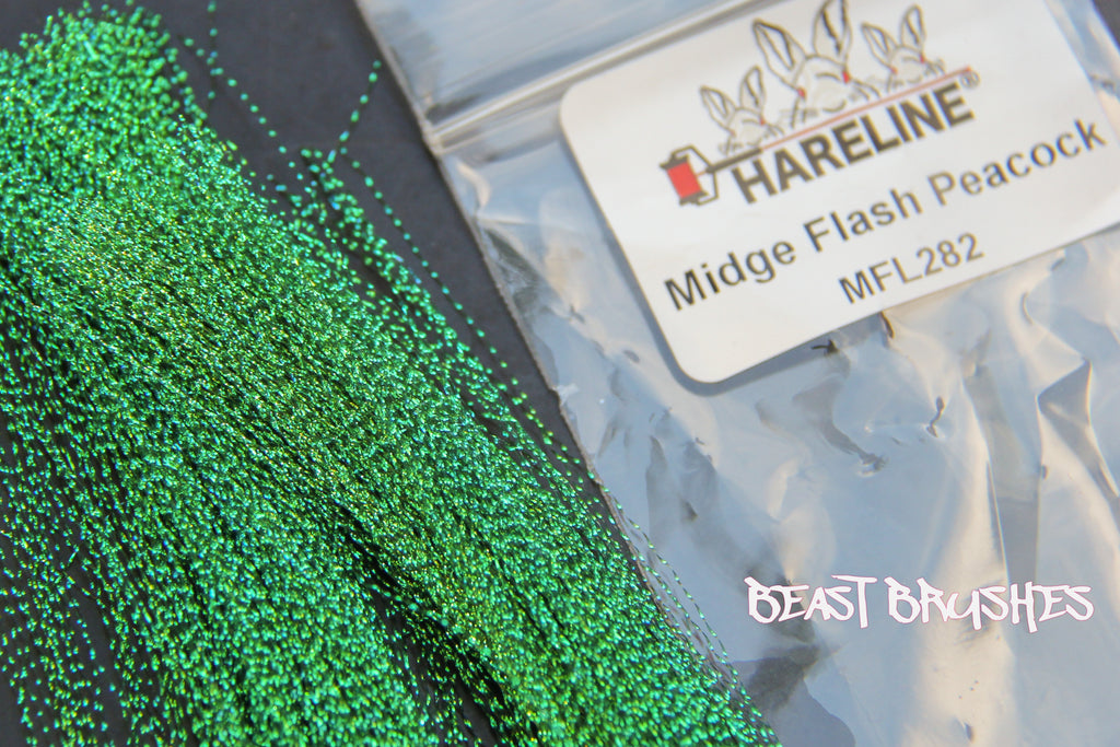 Hareline Midge Flash for shrimp, crab, baitfish and popper flies.