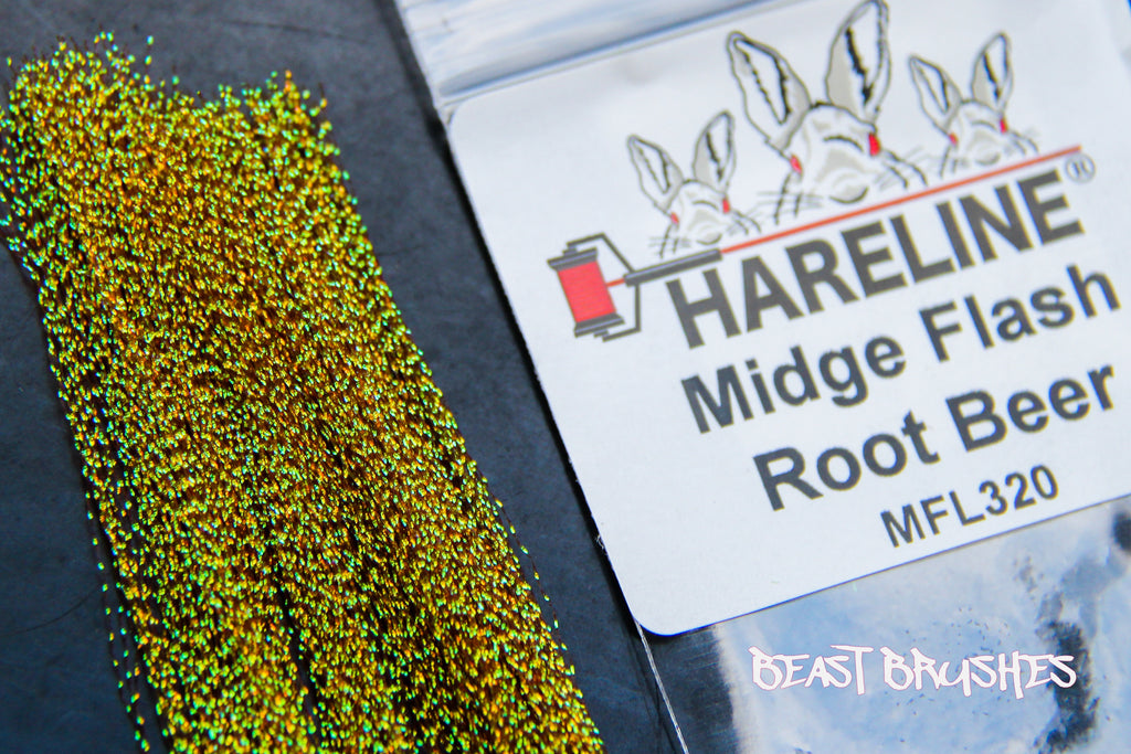 Hareline Midge Flash for shrimp, crab, baitfish and popper flies.